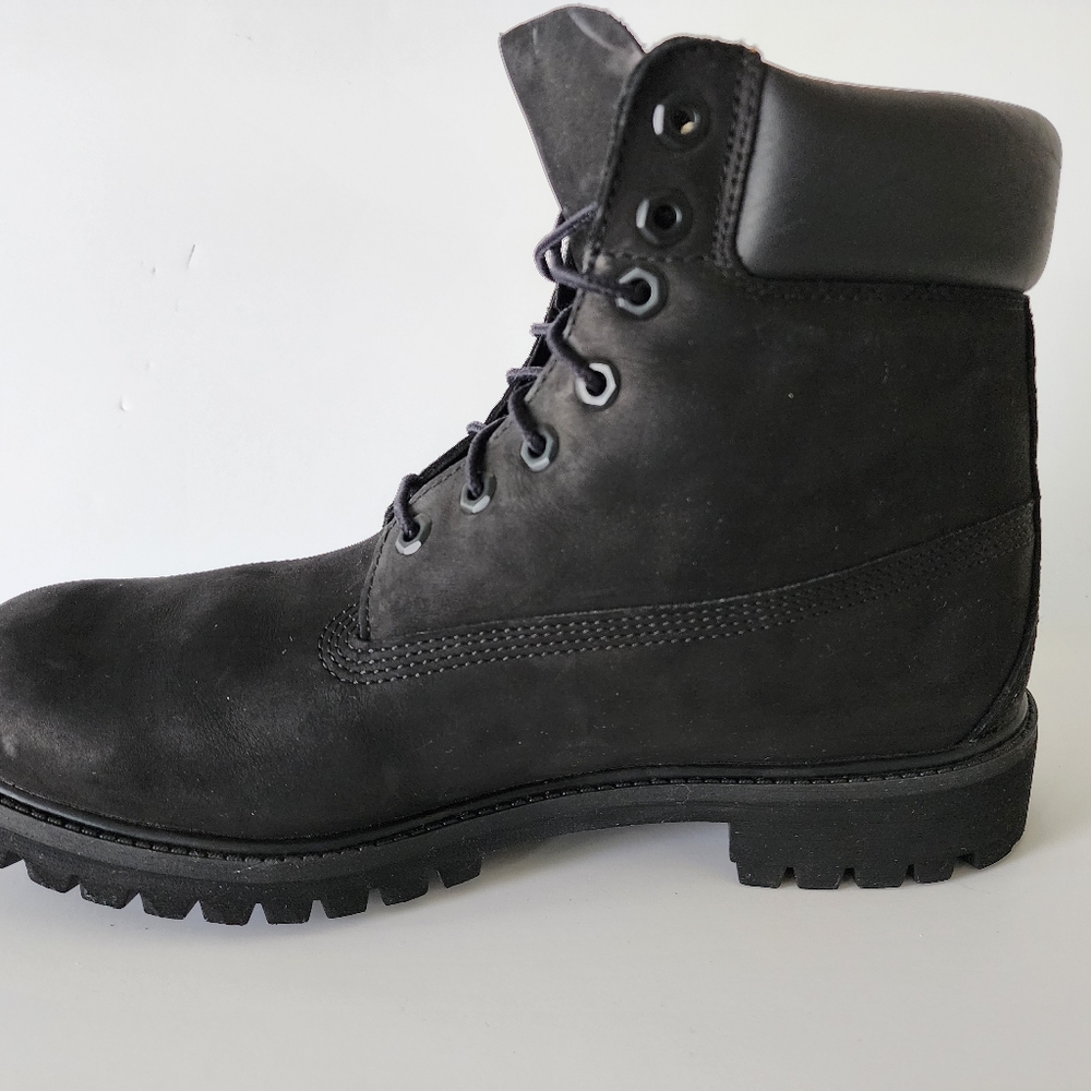 Timberland Premium 10073 6-Inch Waterproof Mens Boots, Black Nubuck Size 11.5